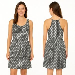 Old Navy Dress XS Sleeveless Black‎ White Print Pullover Geometric Casual NEW